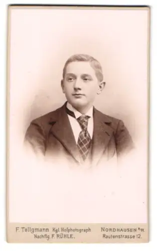 Fotografie F. Tellgmann, Nordhausen, Rautenstrasse 12, Otto Steger im Porträt