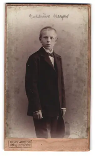 Fotografie Atelier Wertheim, Berlin, Leipzigerstr., Arthur Meyer, gest. 1915 im 1. Weltkrieg