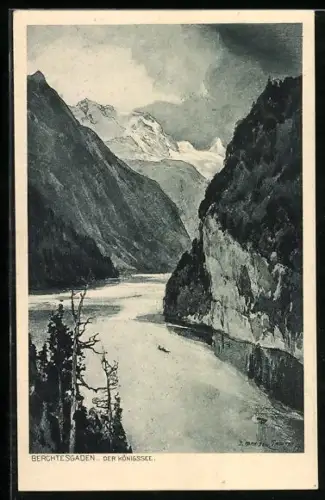 Künstler-AK Edward Harrison Compton: Berchtesgaden, Der Königssee