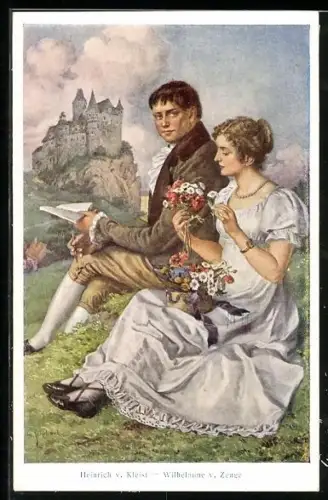 Künstler-AK H. Schubert: Heinrich von Kleist und Wilhelmine von Zenge
