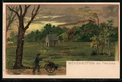 Künstler-AK P. Kraemer: Freising, Weihenstephan