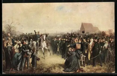 AK Breslau, Freiwillige 1813 vor König Friedrich Wilhelm III.