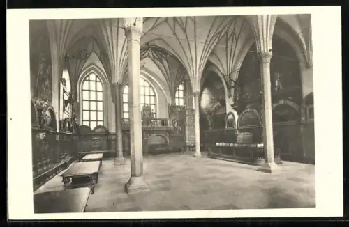 AK Danzig, Artushof, Innenansicht