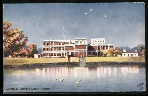 Künstler-AK Madras, Gouvernment House