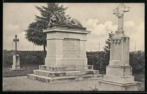 AK Chlum, Denkmal d. 1. Preuss. Gardedivision