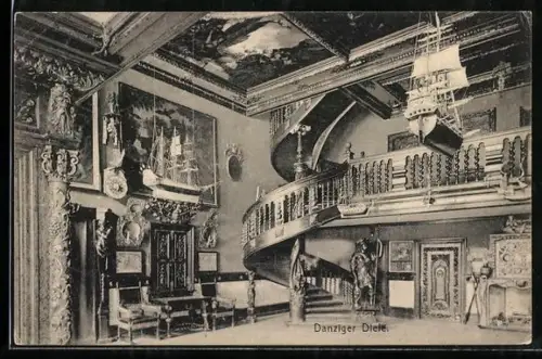 AK Danzig, die Danziger Diele