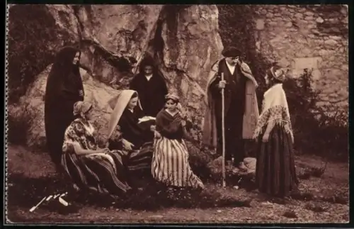 AK Toute la France, Bergleute aus den Pyrenäen in Tracht