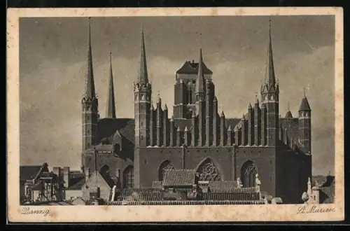 AK Danzig, St. Marienkirche