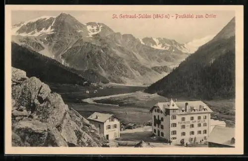 AK St. Gertraud-Sulden, Posthotel zum Ortler