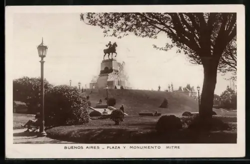 AK Buenos Aires, Plaza y Monumento Mitre