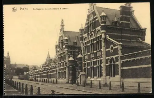 AK Mons, La Caserne des chasseurs à cheval