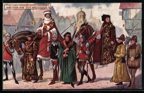 Künstler-AK London, Mayor Dick Whittington