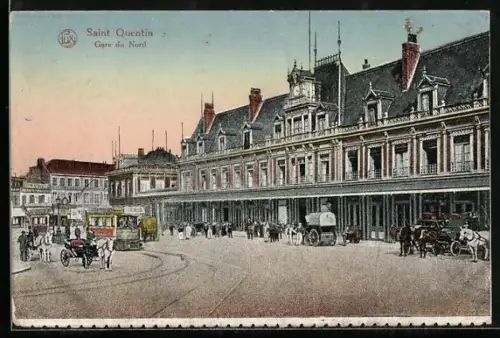 AK Saint Quentin, Gare du Nord, Bahnhof