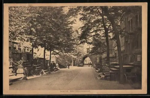 AK Danzig-Gdansk, Brotbänkengasse