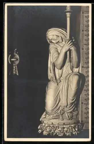 AK Statue in der Kriegergedächtniskirche Meissen