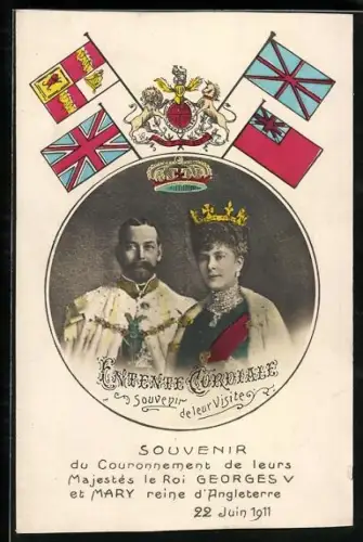 AK Krönung von Georg V. und Mary von England am 22.6.1911
