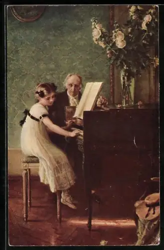 AK Klavierstunde mit dem Lehrer