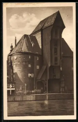 AK Danzig / Gdansk, Zóraw, Ansicht vom Krantor