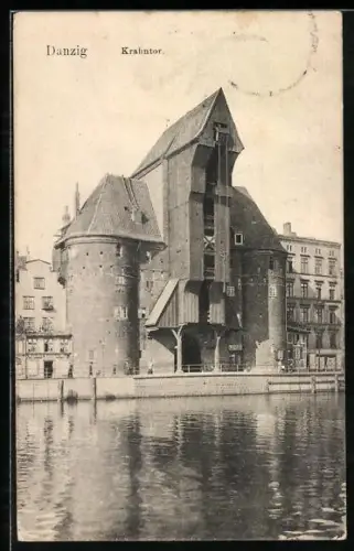 AK Danzig / Gdansk, Blick zum Krahntor