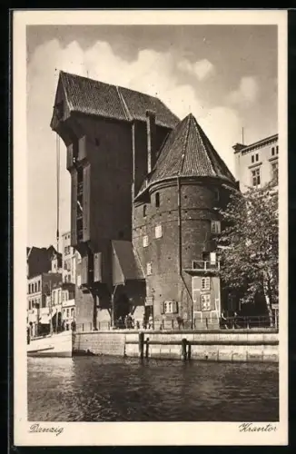 AK Danzig / Gdansk, Blick zum Krahntor
