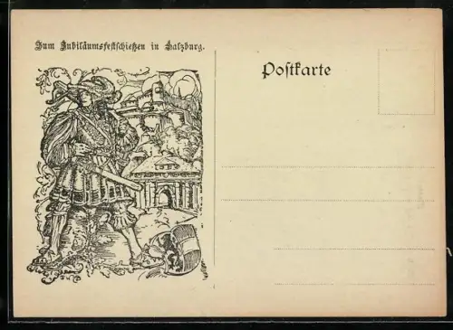 AK Salzburg, Jubiläumsschiessen in Salzburg, Festgruss, Schützenfest