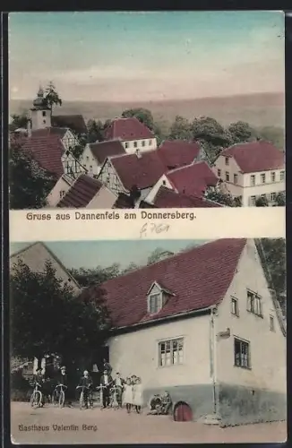 AK Dannenfels am Donnersberg, Teilansicht und Gasthaus Valentin Berg