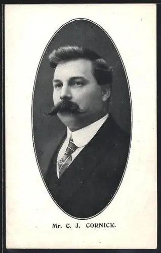 AK Schauspieler C. J. Cornick mit Schnauzbart