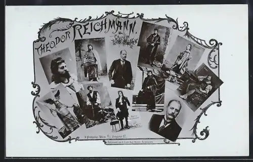 AK Opernsänger Theodor Reichmann in diversen Kostümen