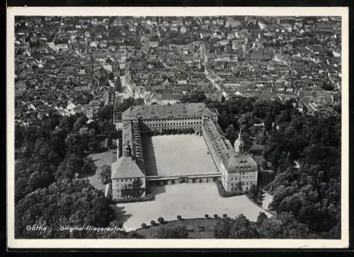 AK Gotha, Fliegeraufnahme von Schloss Friedenstein