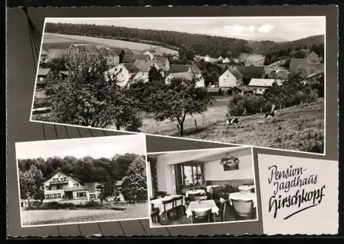 AK Fritzlar /Rothelmshausen, Parkhotel-Pension Hirschkopf, Innenansicht, Teilansicht