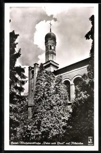 AK Berlin-Wannsee, Blick auf die Peter & Paul Kirche, Nikolskoe