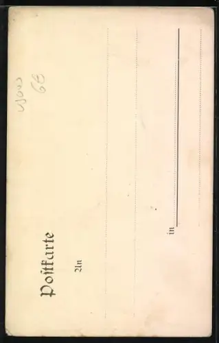 Lithographie Hannover, Hannoverlied, Ritterhelm mit Wappen