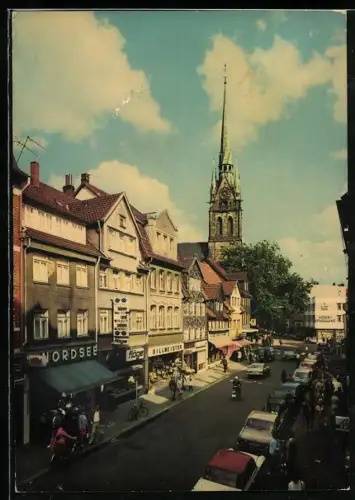 AK Peine, Strassenpartie mit Geschäften