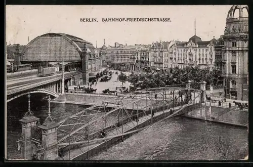 AK Berlin, Bahnhof Friedrichstrasse