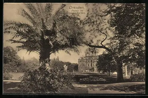 AK Dresden, Palais im Grossen Garten