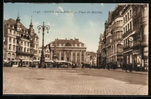 AK Bonn am Rhein, Blick auf den Marktplatz