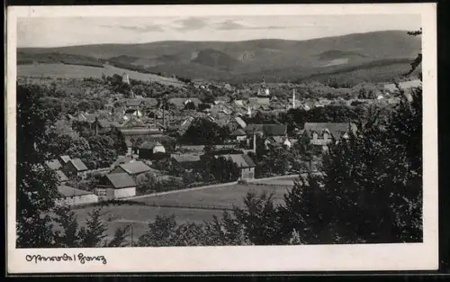 AK Osterode /Harz, Ortsansicht mit umliegenden Hügeln