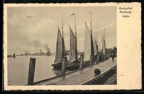 AK Norderney, Hafen, Panorama