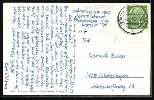 AK Springe /D., Heim-Volkshochschule, Panorama