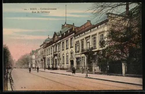 AK Bonn, Coblenzerstrasse, Panorama