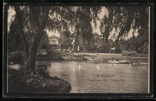 AK M. Gladbach, Partie aus dem Volksgarten