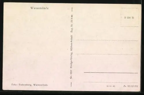 AK Warnemünde, Strand mit Strandkörben und Promenade