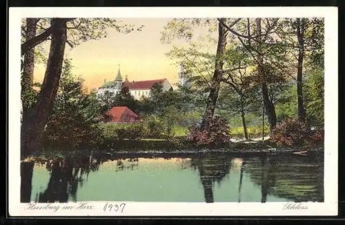 Lithographie Ilsenburg /Harz, Schloss