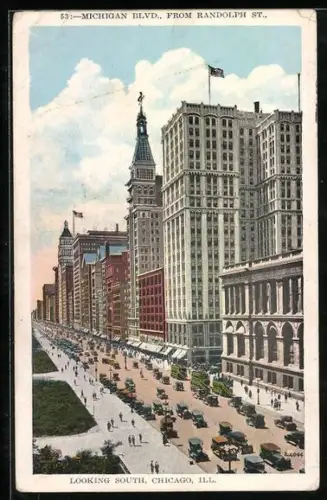 AK Chicago, IL, Michigan Blvd. from Randolph St., looking south