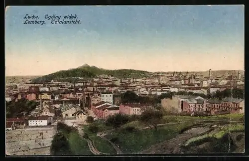 AK Lwów /Lemberg, Totalansicht aus der Vogelschau