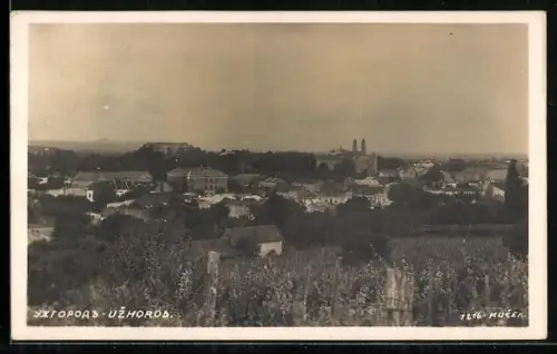 AK Uzhorod, Ortsansicht aus der Vogelschau