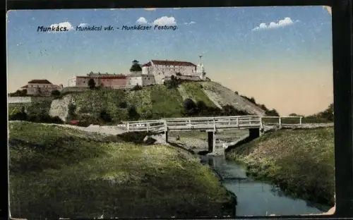 AK Munkács, Festung mit Brücke