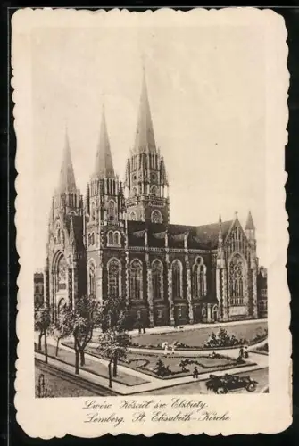 AK Lwów / Lemberg, Kosciol sw. Elzbiety, St. Elisabeth-Kirche
