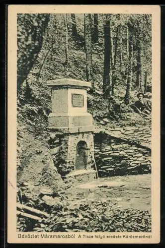 AK Máramaros, A Tisza folyó eredete Körösmezönél