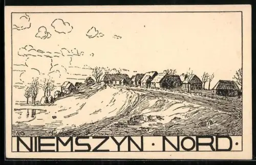 AK Niemszyn, Ortsansicht Nord